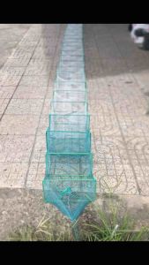 lú 29 khung 26 Cửa Ngụclú bát quái lú 12 cửa ngục - kích cỡ 25cm x 35cm Dài 85m  26 hom (Mắt lưới 07cm) nặng 33kg