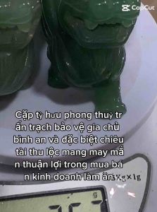 Cặp tỳ hưu tài lộc đá thạch anh xanh aventurine thiên nhiên chiêu tài lộc trấnh trạch