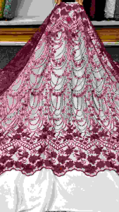 Kain Tile Elisab Bordir/ Kain Tile Modern/ Bakal Kebaya Wisuda