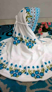 Grosir Mukena Rayon: Mukena Motif Bunga Anyelir Cantik