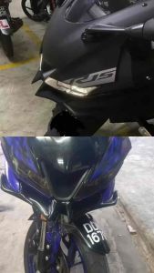 \WINGLET FRONT FIBER & PLASTIC Yamaha R15 V3 (2018-19) ABS Material