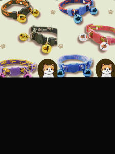 Kalung Kucing Lucu Motif Tapak Kaki & Aneka Warna Liontin Lonceng