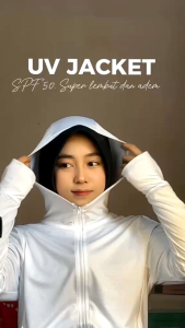 Jaket Hoodie Pelindung Matahari UPF 50+ Jaket Anti Matahari untuk Pria dan Wanita