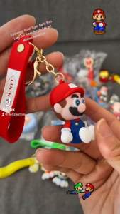 Gantungan Kunci Motif Super Mario Bros Keychain Motif 3D Mario Luigi Gantungan Kunci Tas Mobil