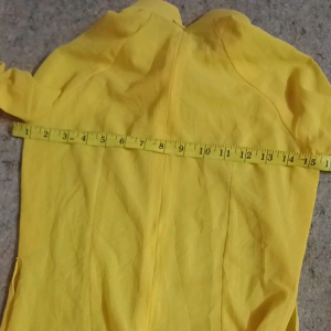 กี่เพ้า S ผ้าบางผ้าซีทู สีเหลือง ผ่าเอว2ข้าง
