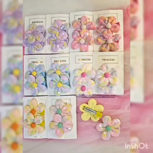 (2PCS) JEPIT RAMBUT BUNGA TILLE / JEPIT RAMBUT BUNGA KOREA IMPORT / PRETTY FLOWER HAIRPIN / MBF7830