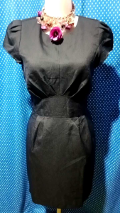 DRESS LENGAN PENDEK HITAM 230