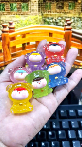 Combo 10 túi mù charm dạ quang bé cún phát sáng nhiều màu sắc ngẫu nhiên