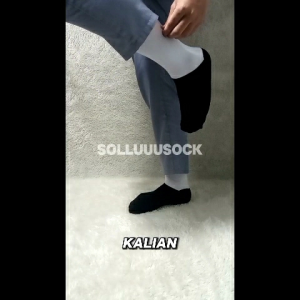 Kaos Kaki Sekolah SD SMP SMA Hitam Putih Polos Bahan Tebal Katun Spandex Premium