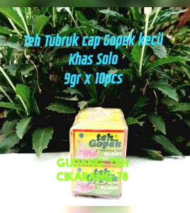 Teh tubruk jasmine tea cap gopek 1 pak 10pcs x 9gr