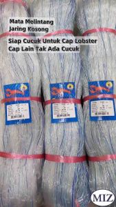 060 x 5" 6" 7" 8" x 40MD x 45.7MTR Mata Melintang Fishing Net Jaring Tangsi Pukat Ikan Siakap Jaring Kosong