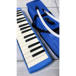 Pianika Yamato Kain Tas Cover Biru 32 Key Murah Alat Musik Tiup Pianika Anak