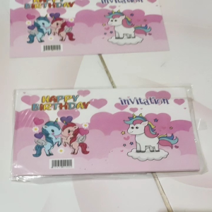 (Isi 10pc ) UNICRON KARTU UNDANGAN ULANGTAHUN / KARTU UCAPAN ULTAH