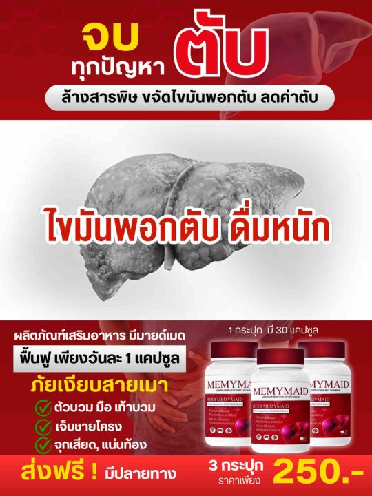 (ซื้อ 1 แถม 2) วิตามินบำรุงตับ สูตรเห็นผลไว ค่าตับสูง ไขมันพอกตับ