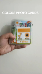 Laminated Flash Cards Colors for kids educational flash cards for toddler childrens Small size Back to Back Print