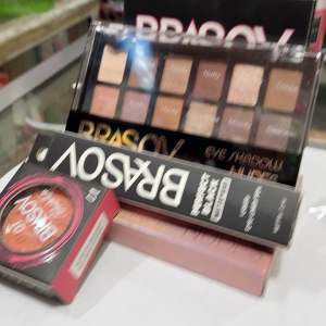 Brasov paket eyeshadow eylinerpen pensil alis blush on free spon
