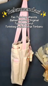 Tas Totebag Wanita TAS STICH Tas Selempang Bahan canvas Totebag Serut Totebag Selempang kuliah Kerja Terbaru