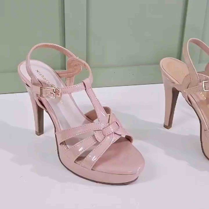 Nicholas Edison Heels Caroline Pink Sepatu Sandal Wanita Hak