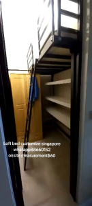 Loft bed customize singapore/helper loft bed/unity/bomb shelter/smaller room