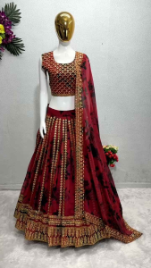 [PRE-ORDER] Semistitched Embroidered Lengha ( Delivery 10 Days )