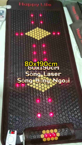 Thảm đá Nóng Hàn Quốc Laser Hồng ngoại 80x190cm Đá Germanium + Tourmaline hãng HAPPY LIFE