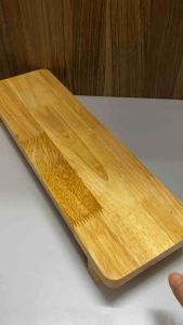 Kệ gỗ để bàn trà bo tròn 4 cạnh gỗ cao su tự nhiên