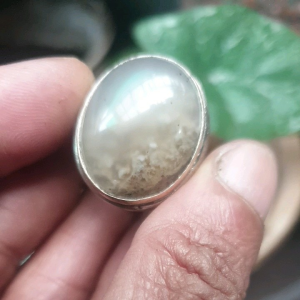 Batu Akik Putih Motif: Cincin Batu Akik
