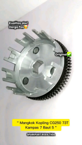 Mangkok Kopling + Gigi CG250 Kampas 7 Baut 5 (GS 27J) Sparepart Roda3