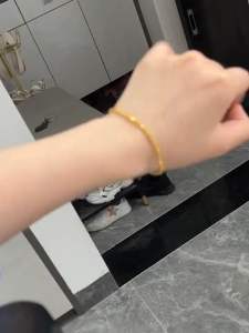 (Bebas beli 2 dapat bonus) T19 COD Gelang gold simple titanium wanita Korea