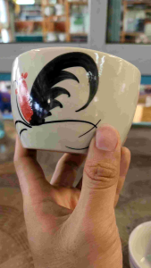 โถตุ๋นจีน โถตุ๋นลายไก่ 4.5 นิ้ว เนื้อเซรามิค เข้าไมโครเวฟได้