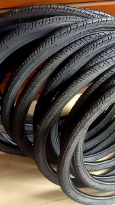 ORIGINAL Leo Bicycle Tires 22x1 3/8 (37-501) - Black Good Quality Stack of 10 Indoor Storage