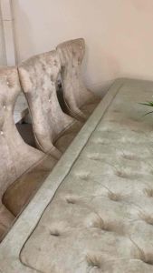 CNY Chesterfield dining table with 8/6 chairs