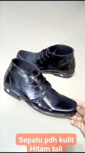 SEPATU PDH PANTOFEL KULIT BOOT HITAM TALI SEPATU KERJA SATPAM SECURITY KANTOR ANAK LAKI LAKI SEKOLAH PONDOK PASKIBRA COWOK