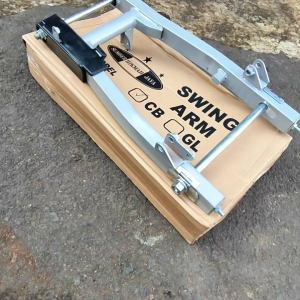 ARM KAZE PNP CB 100 CB 125 SILVER Fullset Silver SWING ARM CB100 C125 Bahan tebal presisi By SHJ