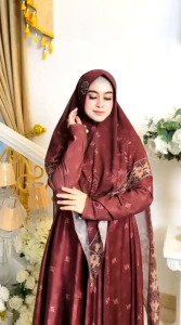 REALPICT GAMIS SYARI PESTA BAHAN ARMANI LUXURI BY YC BEUTY TERBARU