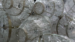 Lampu kristal gantung uk (25 × 50) - dekorasi