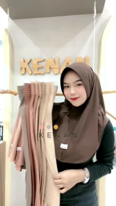 KENAN - Daily Dzevada Size M Hijab Instan Matt Jersey Bergo Kerudung Nyaman Original