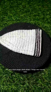 Peci Rajut Saffar Sulam Tangan Polos Adem