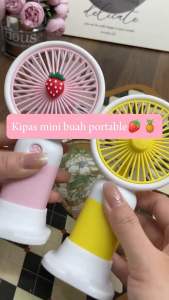 Kipas Angin Buah Karakter Mini Fan usb Genggam Tangan Portable Stand Holder Stander Fan Dengan Desain Unik Kipas Angin Akrilik 5 Bilah - Lazada