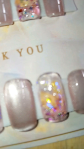 เล็บเจลแท้ฟรีกาวตะไบ เล็บเจลสีลูกแก้ว เล็บเจลสีลูกแก้วลายดอกไม้