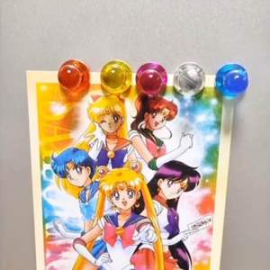 [MY STOCK] 4pcs/pack Mini Push Pin Fridge Refrigerator Whiteboard Magnet