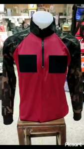 เสื้อยืดแขนยาวตัวเลือดหมูแขนพรางอุทยาน เสื้อยืดแขนยาวติดตีนตุ๊กแก เสื้อแขนยาวตัวเลือดหมู เสื้อตัวเลือดหมู - Lazada