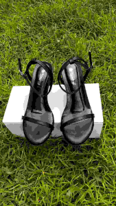 sandal heels wanita 5cm transparan