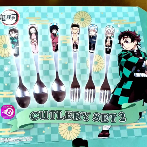 DEMON SLAYER ANIME STAINLESS CUTLERY SET • 3 PAIRS/BOX • JAPAN SURPLUS SPOON FORK