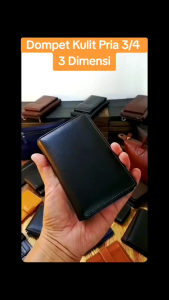 Dompet Kulit Pria 3 Dimensi Asli Original