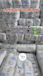 HARGA KILANG KUALITI PREMIUM BABY DIAPER PANTS XXXL 50PCS
