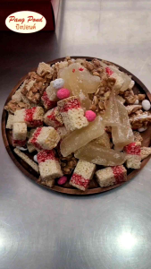 ขนมจันอับ ขนมหวาน 5 อย่าง สำหรับงานพิธีมงคลต่าง ๆ หอม กรอบ อร่อย **เจ** (มีขนาดให้เลือก) ขนมจัน ขนมจันอบ - Lazada