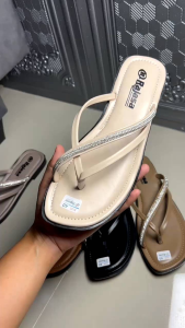 Sandal japit slempang cewek variasi mainan elegant simple dan nyaman empuk dipakai