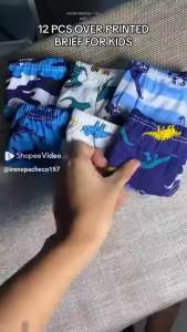 12PCS Cartoon Character Underwear for Kids boys 4-8 years Old Good Quality