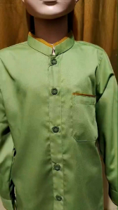 Baju Koko Lengan Panjang Anak Tanggung Laki Laki 11-16 Tahun Atasan Koko Muslim Anak WIZA Toyobo Premium